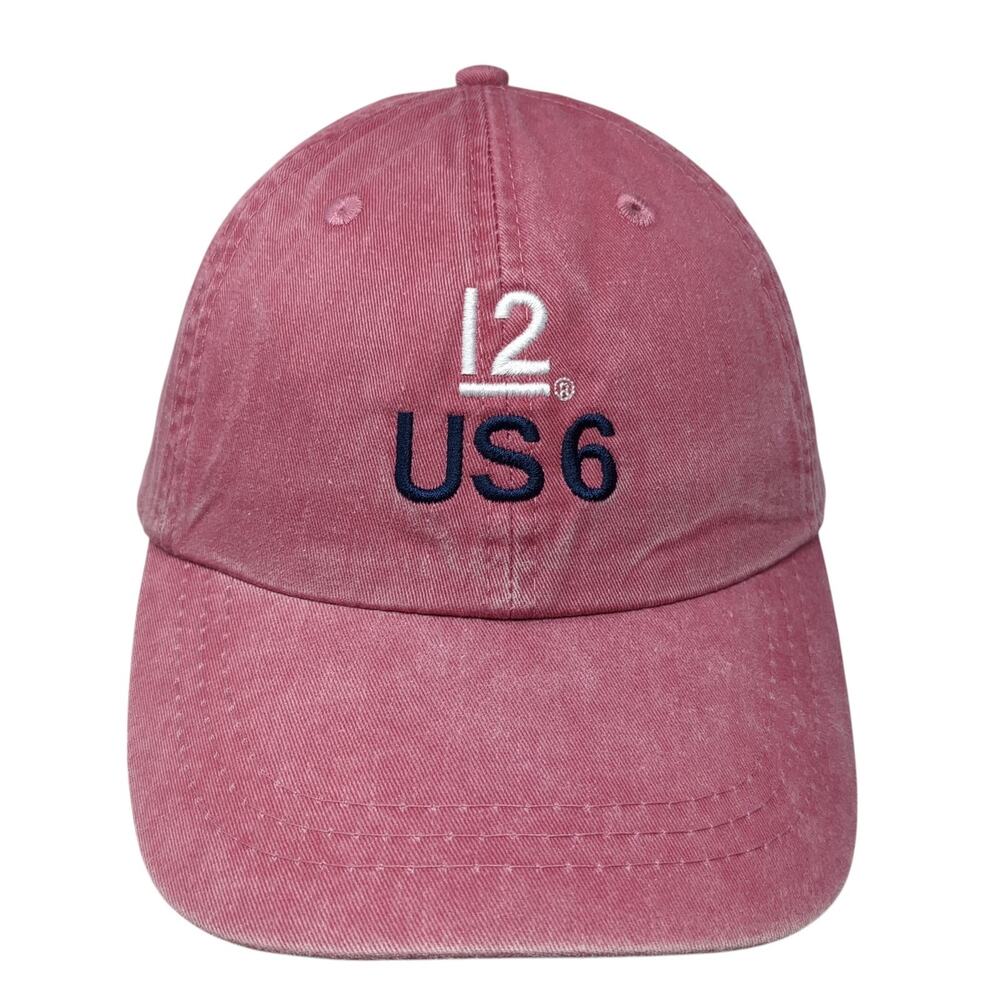 12 US6 Onawa Slideback Baseball Cap Pink One Size Adjustable Embroidered Adams